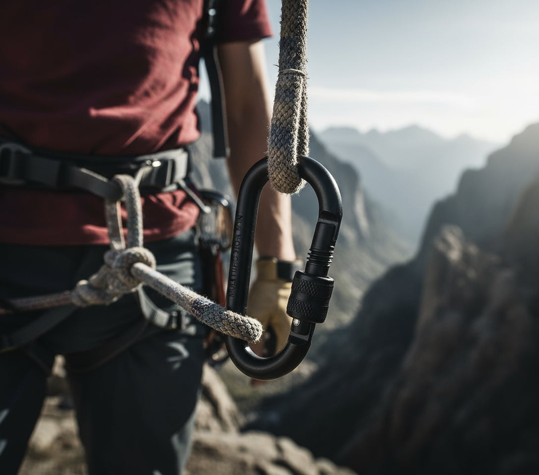 Karabiner, Schraubverschluss, D 8mm x 8cm, 2er Pack