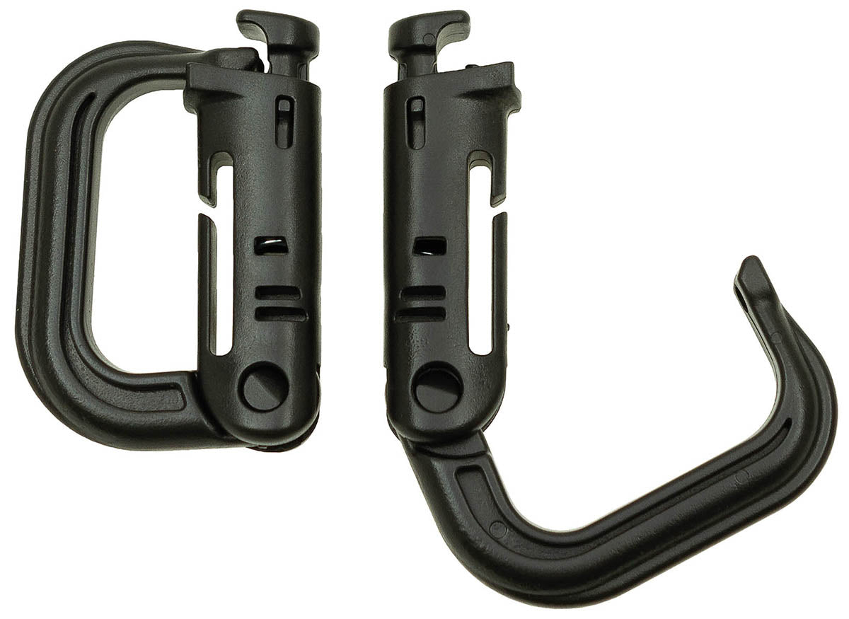 Karabiner, Plastik, "MOLLE" 2er Pack