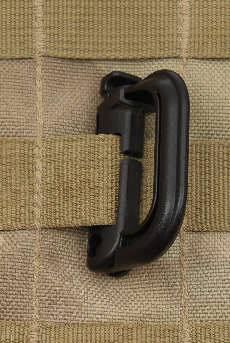 Karabiner, Plastik, "MOLLE" 2er Pack