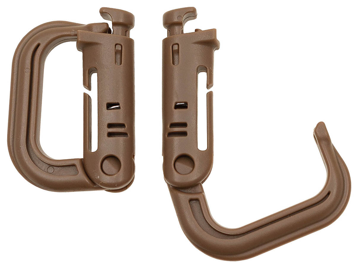 Karabiner, Plastik, "MOLLE" 2er Pack