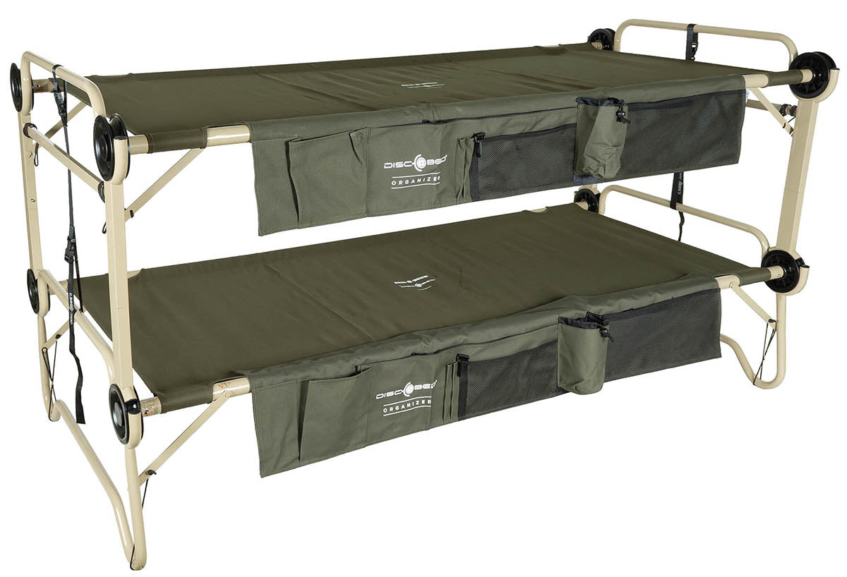 Feldbett, Disc-O-Bed, "Arm-O-Bunk",m. Seitent.