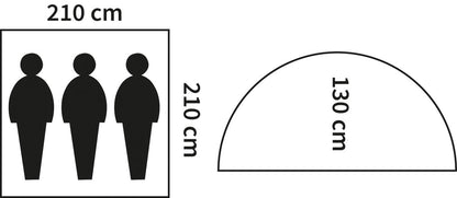 Zelt, "Monodom", 3 Personen