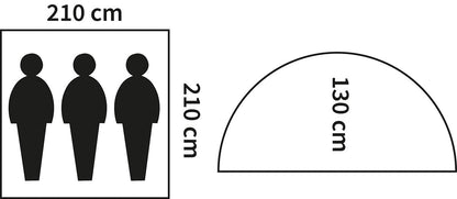 Zelt, "Monodom", 3 Personen