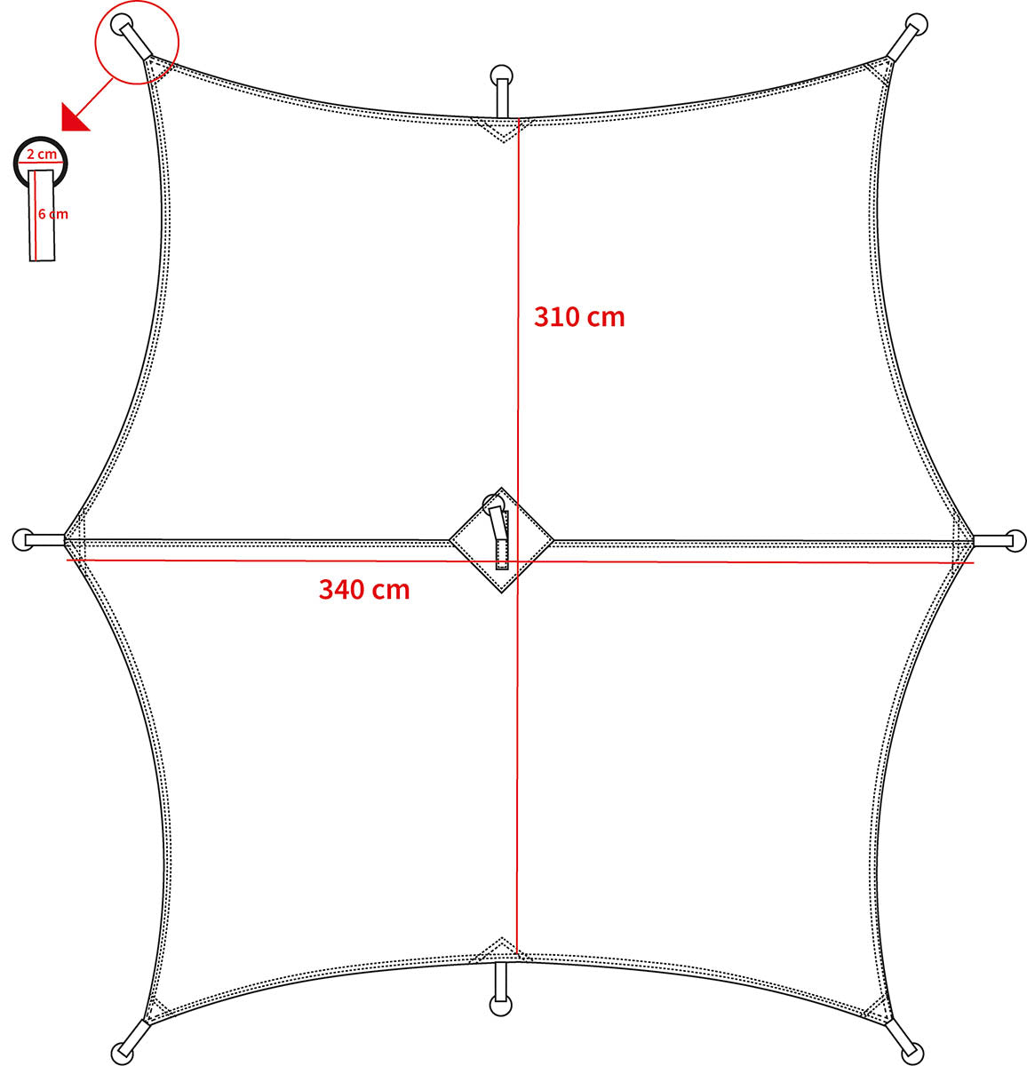 Plane, "Hexagon-Tarp"