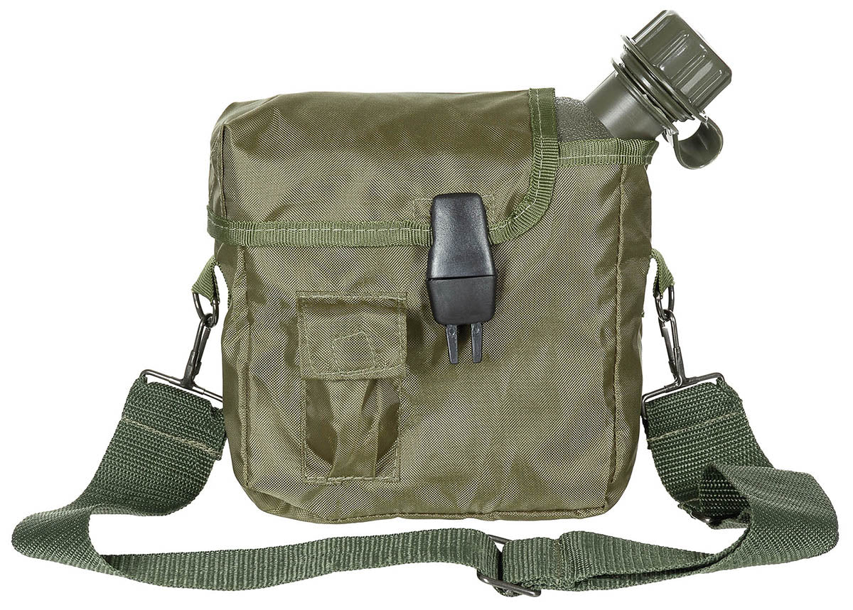 US Feldflasche, eckig, mit Hülle, 2 Qt