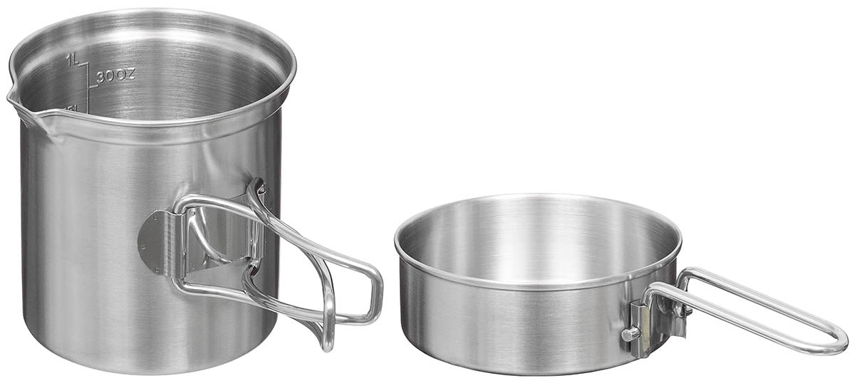 Kochgeschirr, Edelstahl, Topf, Pfanne