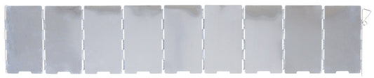 Windschutz, Alu, faltbar, klein, 65 x 13 cm, 9 Lamellen