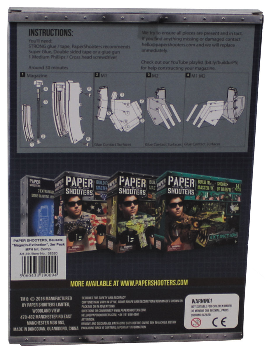 PAPER SHOOTERS, Bausatz, Magazin "Extinction", 2er Pack