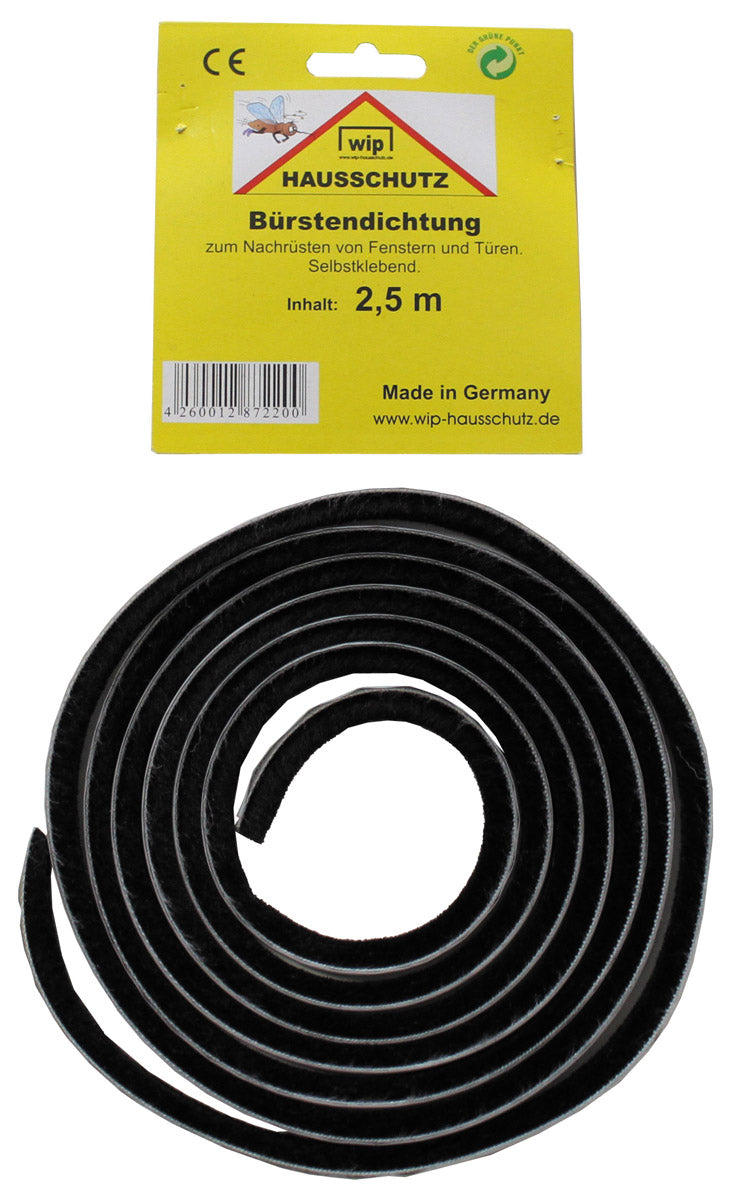 Bürstendichtung, "Wip",schwarz Fenster und Türen Länge: 2,5 m