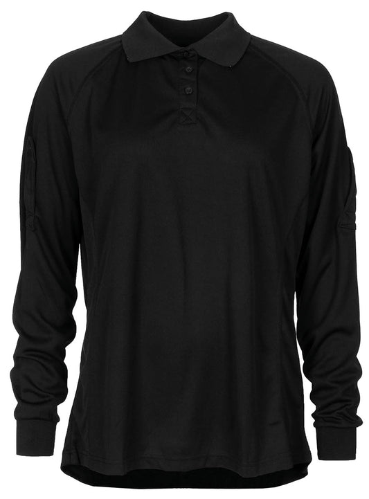 Brit. Poloshirt, DAMEN, schwarz, langarm, neuw.