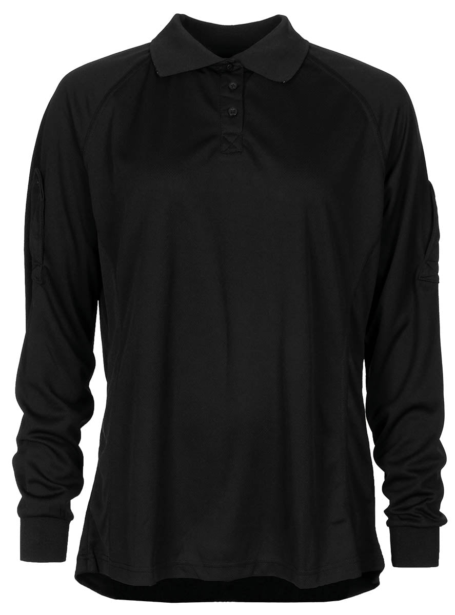 Brit. Poloshirt, DAMEN, schwarz, langarm, neuw.