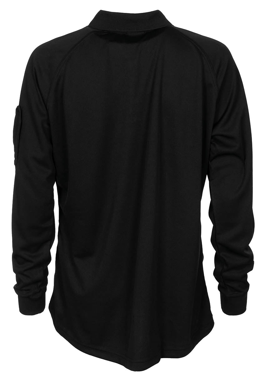 Brit. Poloshirt, DAMEN, schwarz, langarm, neuw.