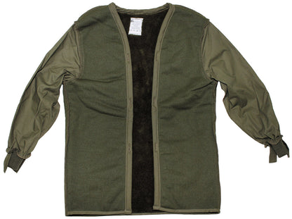 Holl. Teddyfutter für Parka, oliv, gebr.