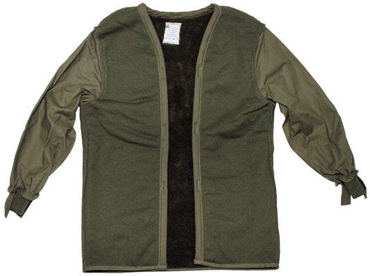 Holl. Teddyfutter für Parka, oliv, gebr.