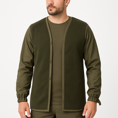 Holl. Teddyfutter für Parka, oliv, gebr.