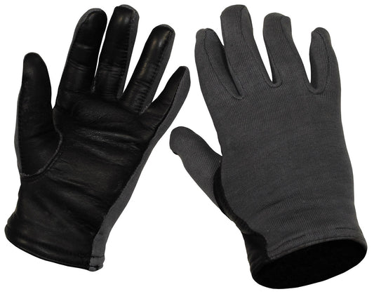Belg. Fingerhandschuhe, Pilot, Lederbesatz, neuw.