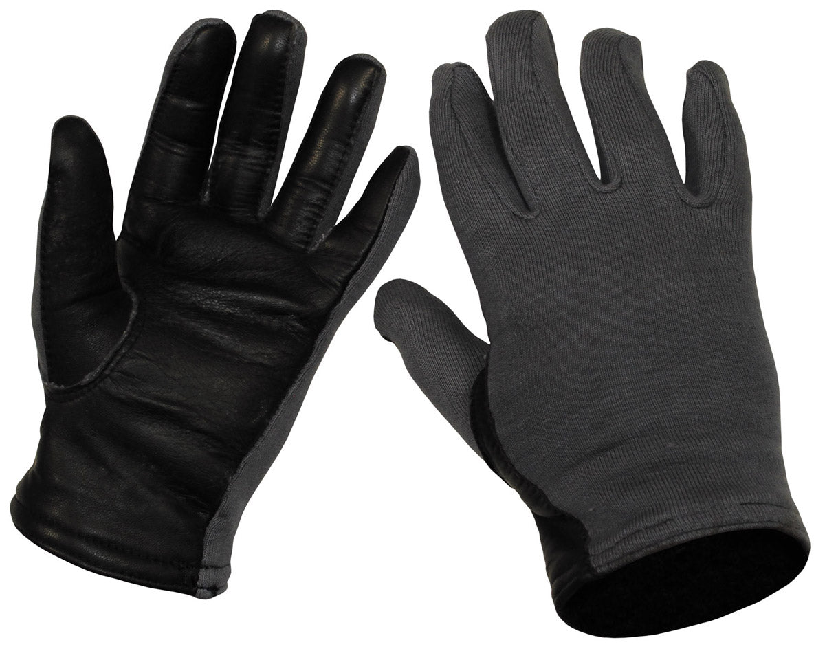 Belg. Fingerhandschuhe, Pilot, Lederbesatz, neuw.