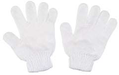 Brit. Fingerhandschuhe, weiß, Strick, gebr.