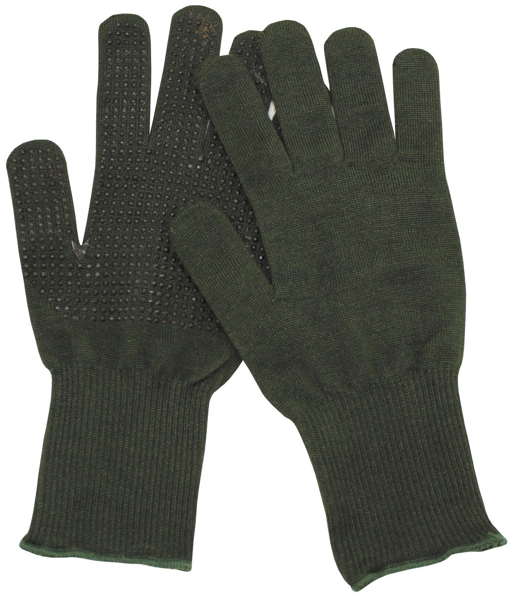 Brit. Fingerhandschuhe, Nomex, oliv, Strick, neuwertig