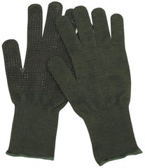 Brit. Fingerhandschuhe, Nomex, oliv, Strick, neuwertig