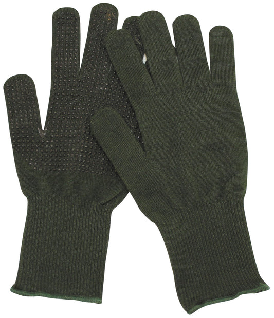 Brit. Fingerhandschuhe, Nomex, oliv, Strick, gebr.