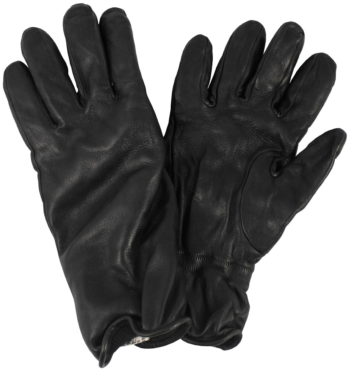 Brit. Lederhandschuhe, gefüttert, schwarz, gebr.