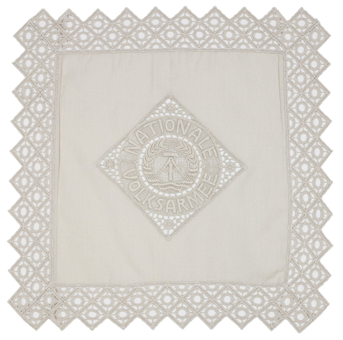 NVA Reservistendeckchen, beige, 29 x 29 cm, neuw.