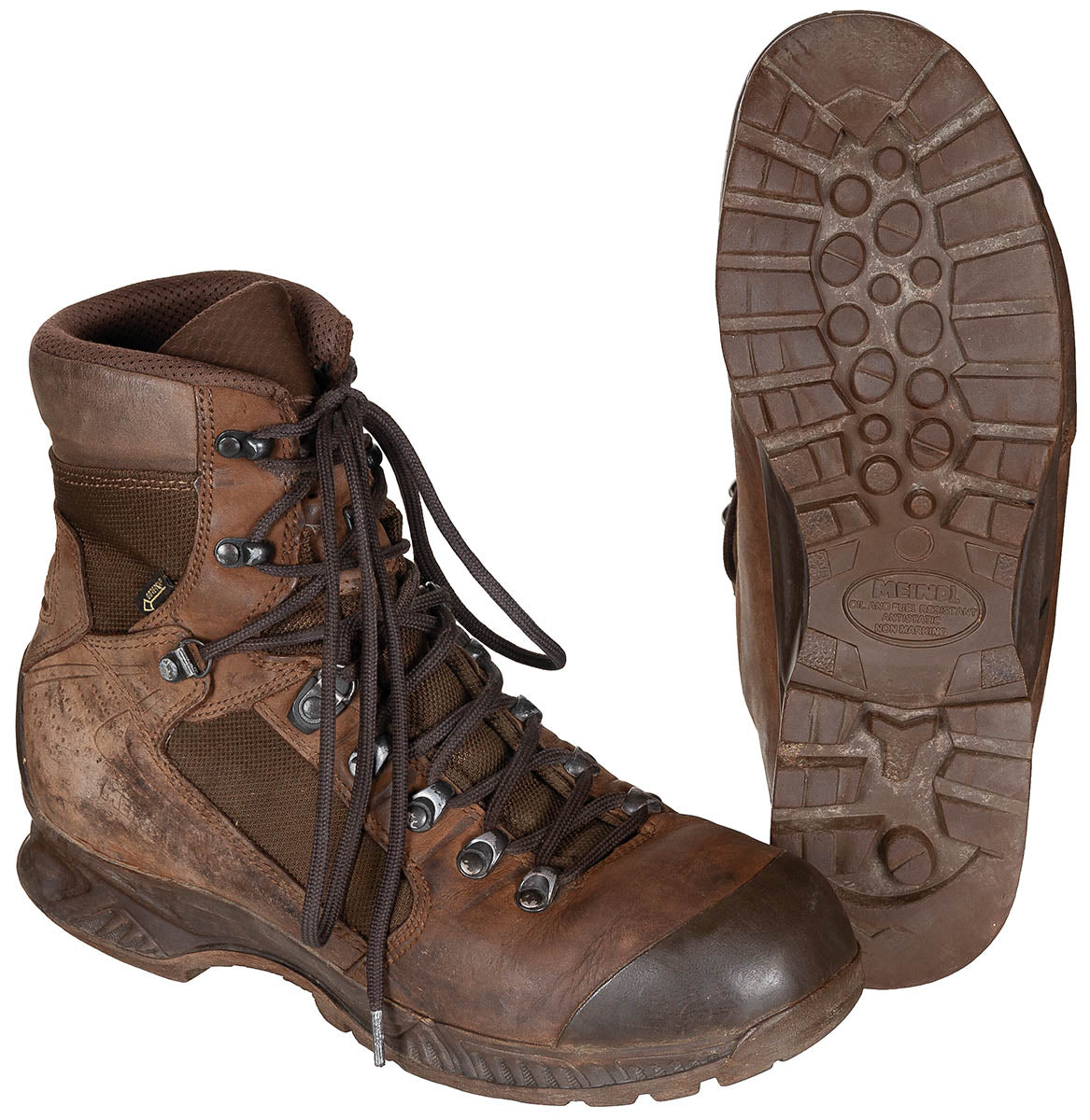BW Kampfstiefel, "MEINDL", braun, gebr., II Wahl