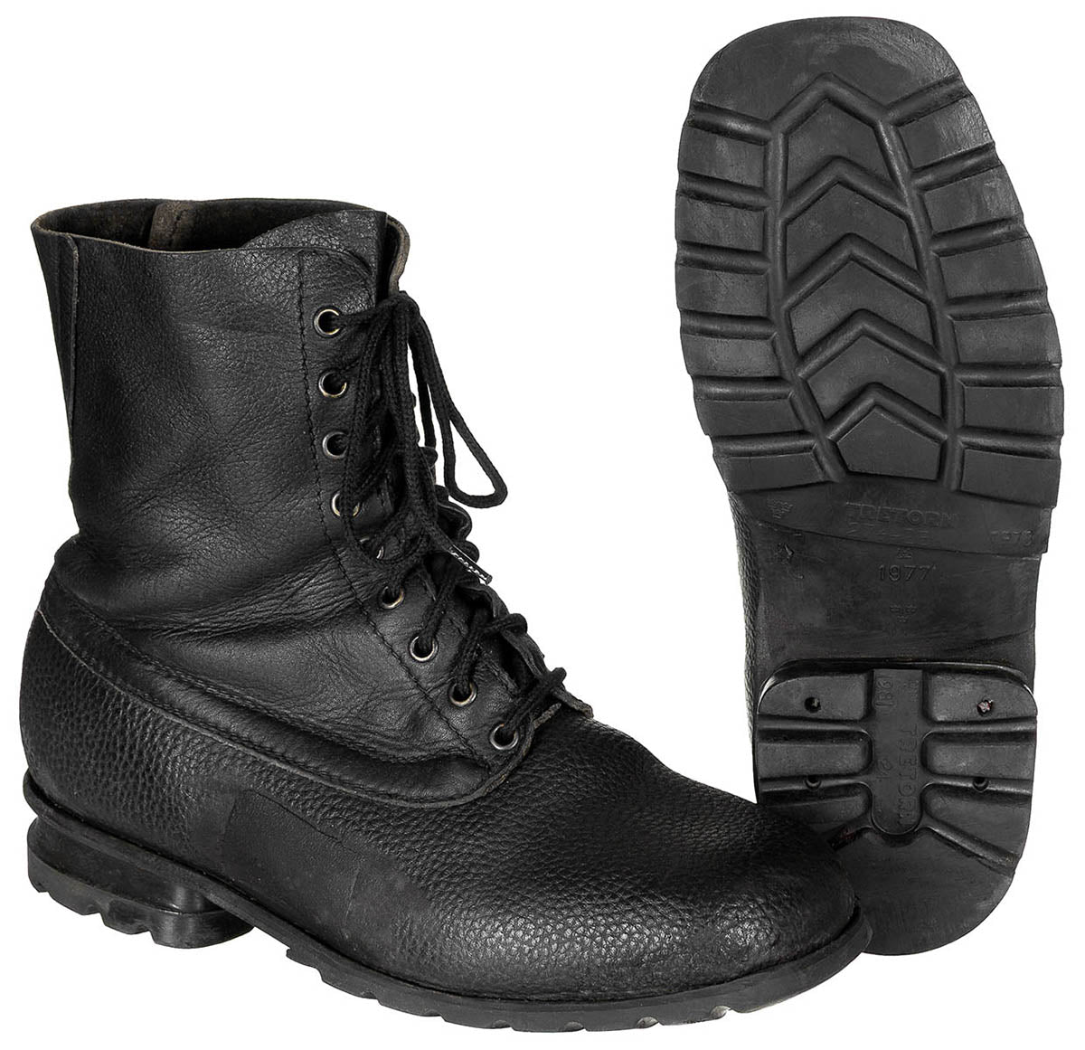 Schwed. Marschstiefel, Tretorn, Leder, gebr.