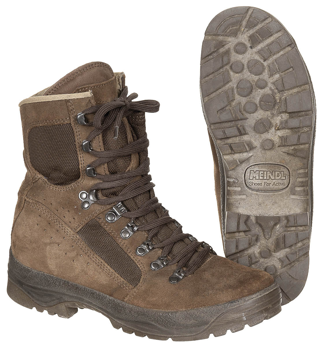 Brit. Combat Stiefel, "MEINDL", khaki, gebr.