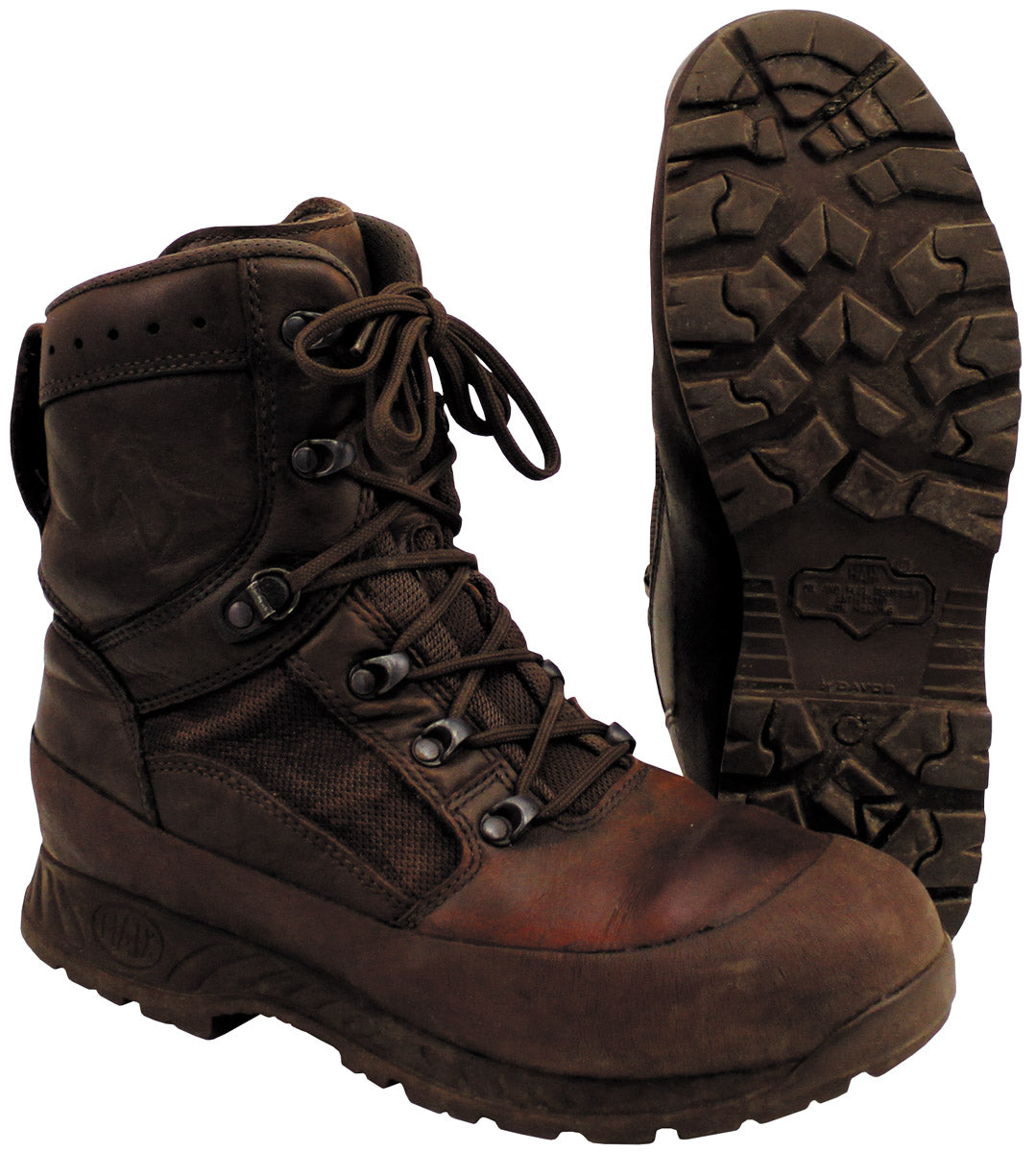 Brit. Kampfstiefel, "HAIX", braun, gebr.