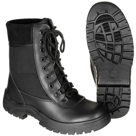 Franz. Einsatzstiefel, Leder/Cordura, schwarz, neuw.