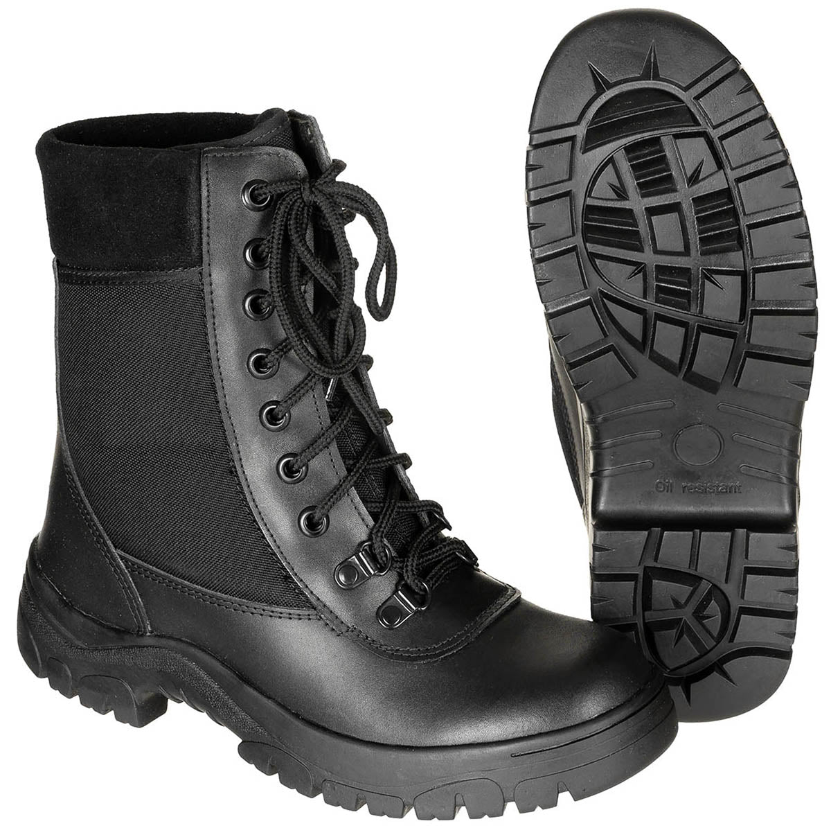 Franz. Einsatzstiefel, Leder/Cordura, schwarz, neuw.
