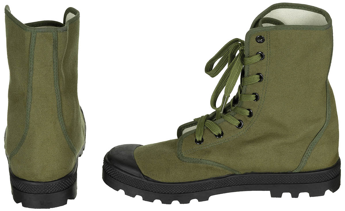 Franz. Commando Stiefel, 8-Loch, Canvas, neuw.