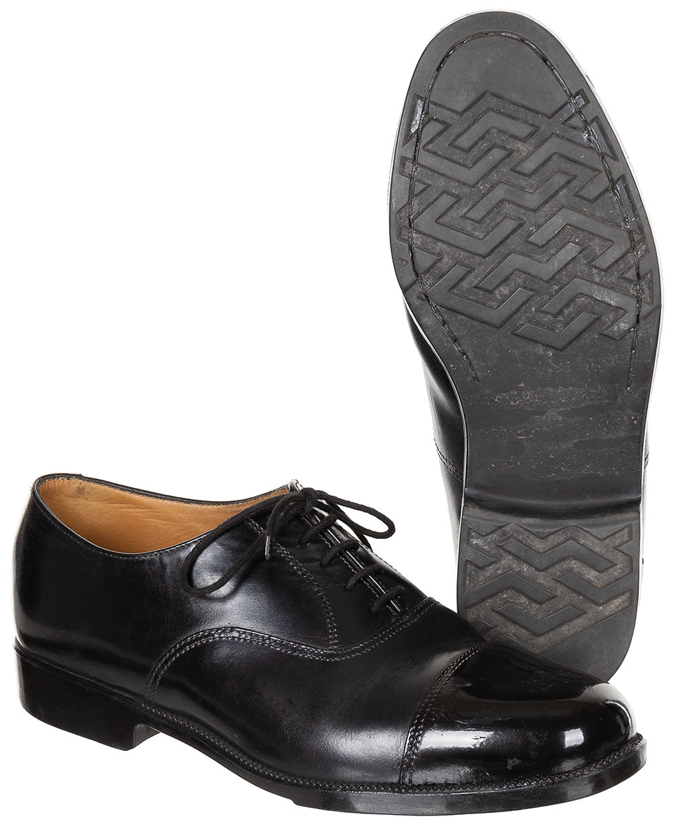 Brit. Halbschuhe, Leder, schwarz, gebr.