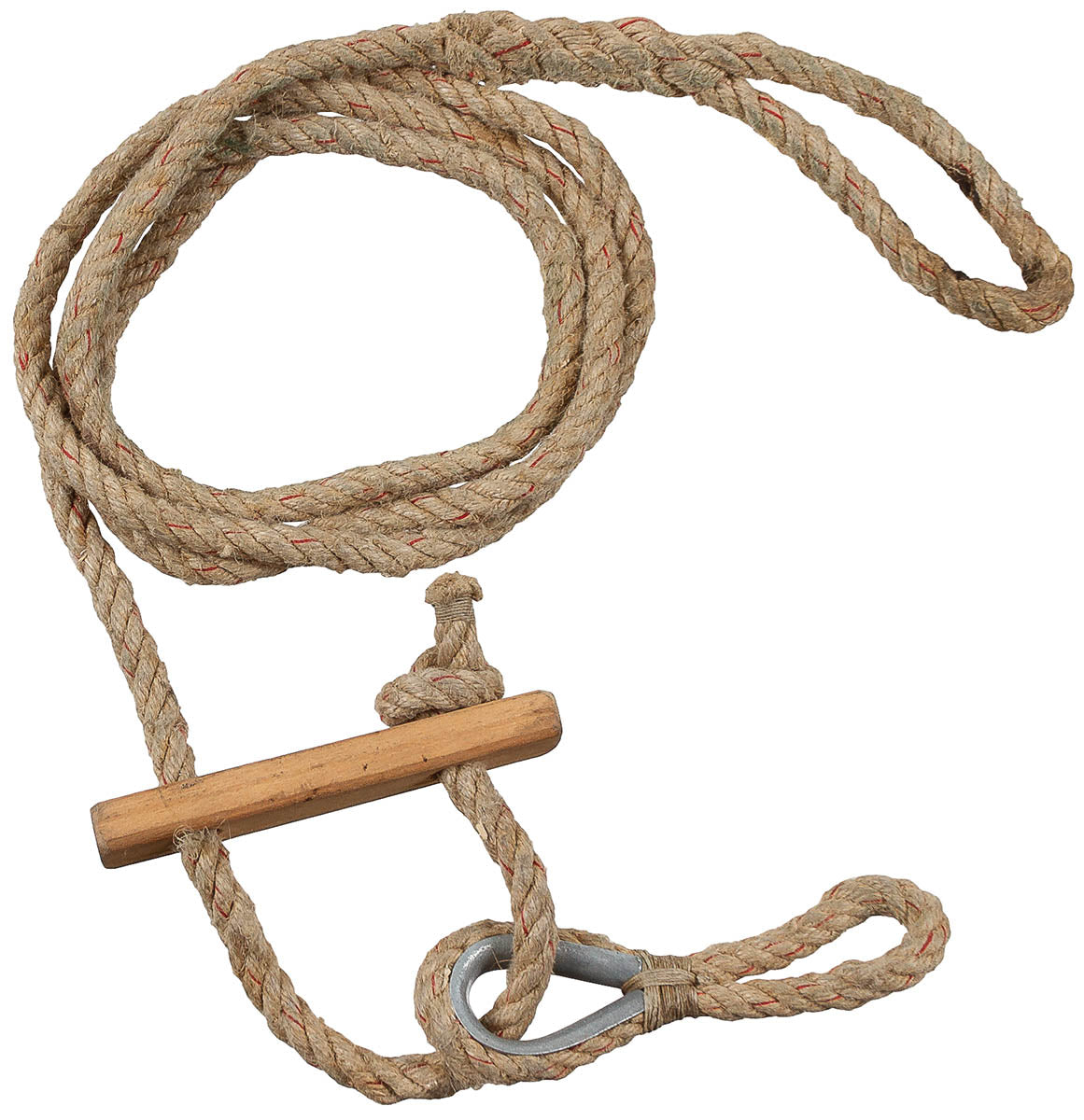 Schwed. Zeltschnur, 2,6 m, mit Holzspanner, gebr.