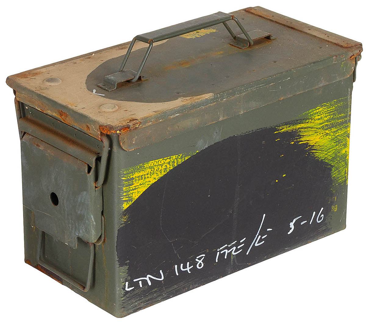 Brit. Munitionskiste, Gr .2, M2A1, Cal.50/5.56, gebr.