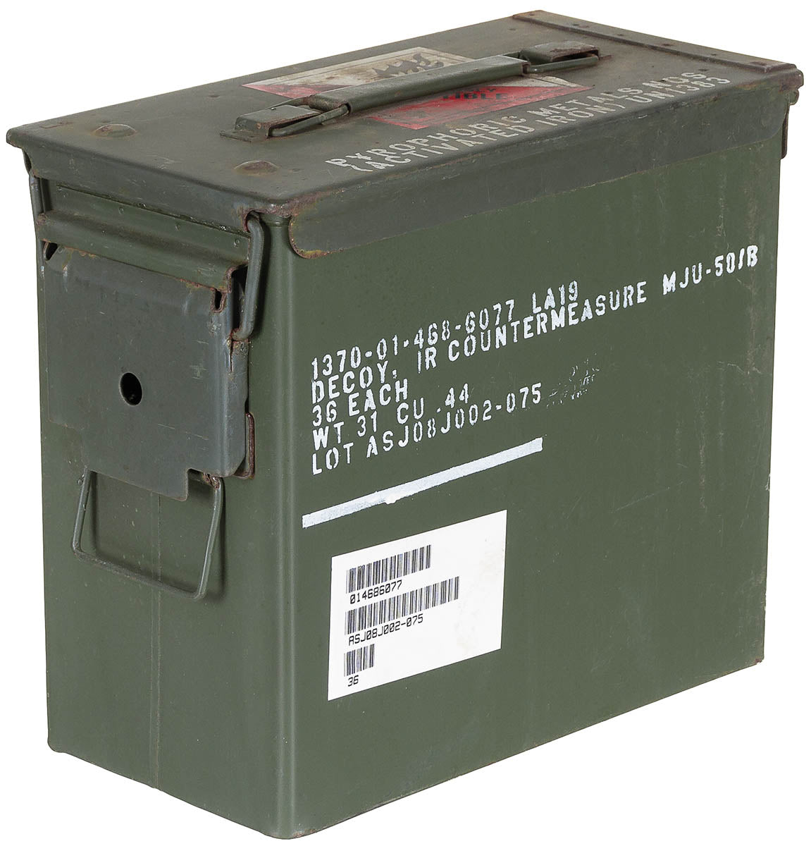 Munitionskiste, Gr. 4, gebr., Abm.: 29,5 x 15,5 x 25,5 cm