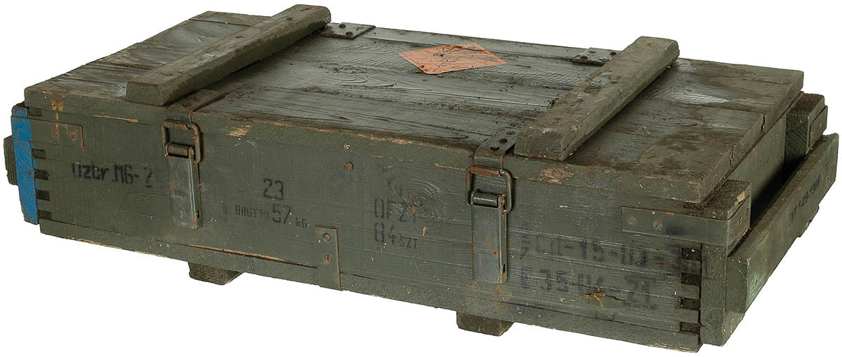 Pol. Holzkiste, gebr., Gr. innen 74 x 34 x 13 cm