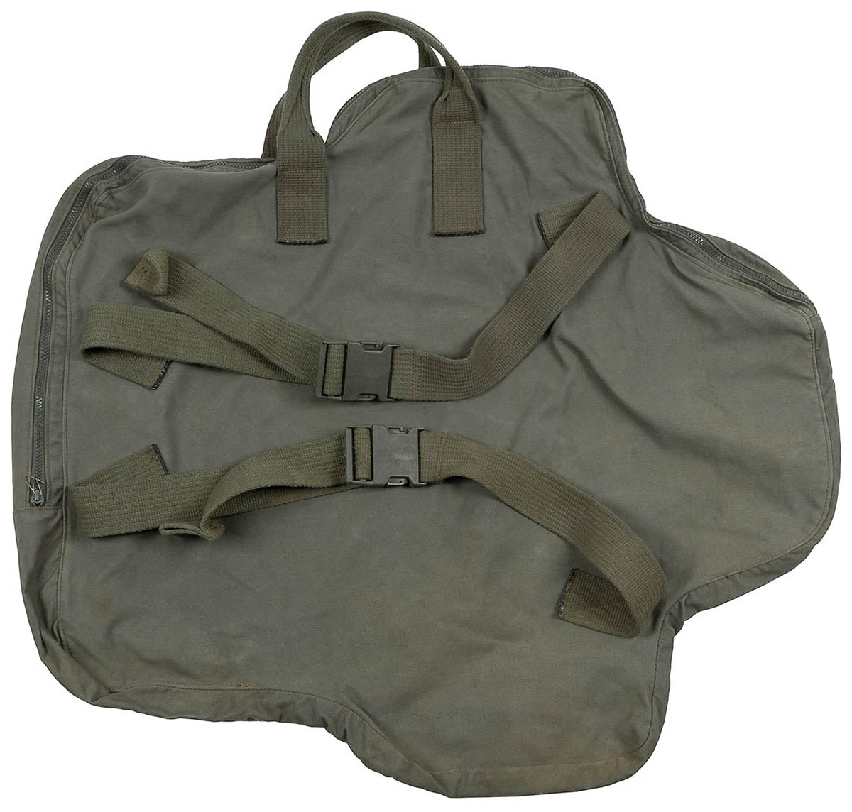 Franz. Transporttasche, f. Schutzweste, Canvas, gebr.