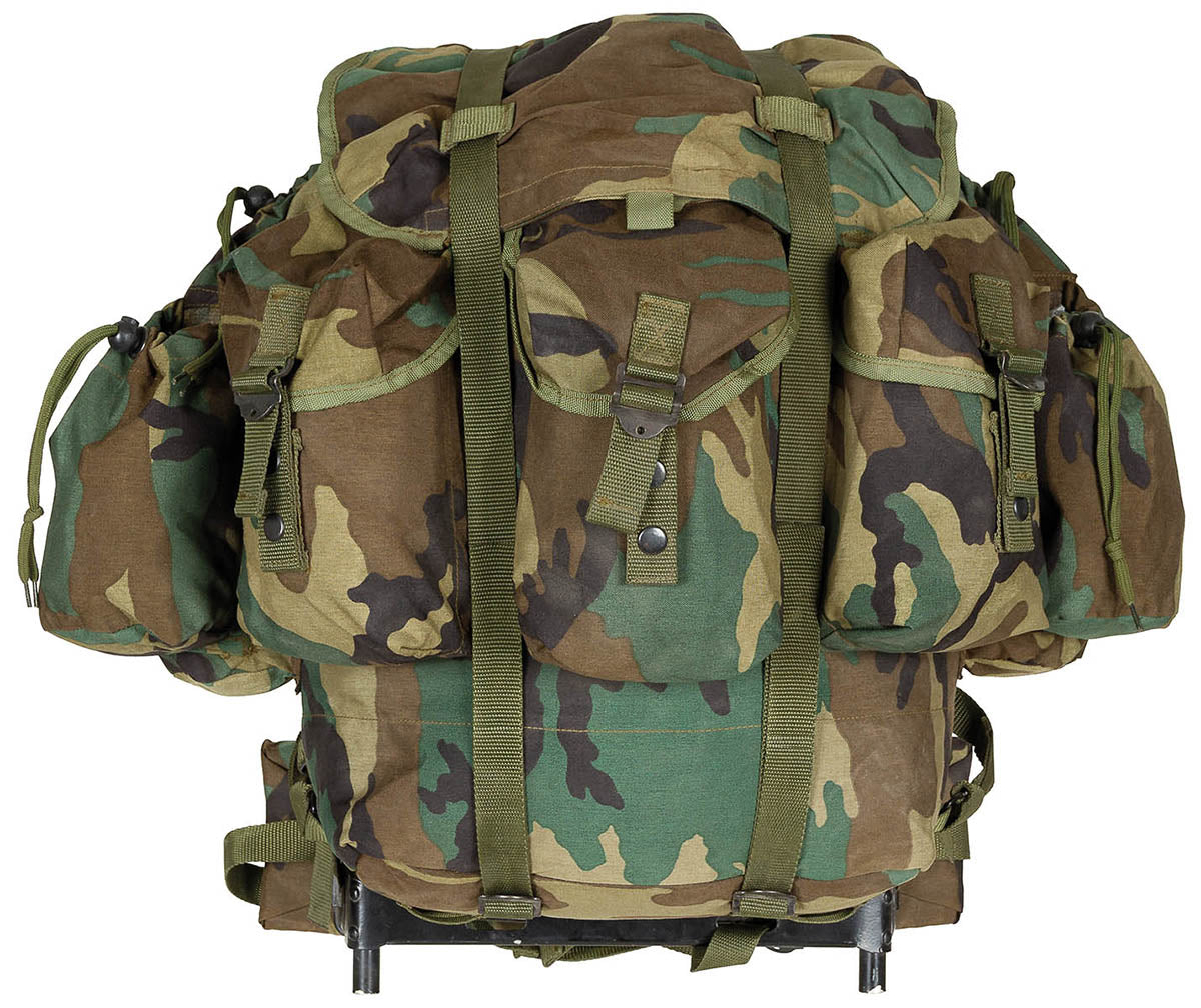 Türk. Rucksack, gebr., Metallgestell