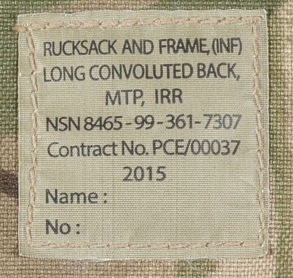 Brit. Rucksack, "INF Long", Seitentaschen, IRR, gebr. 2 Ausführung