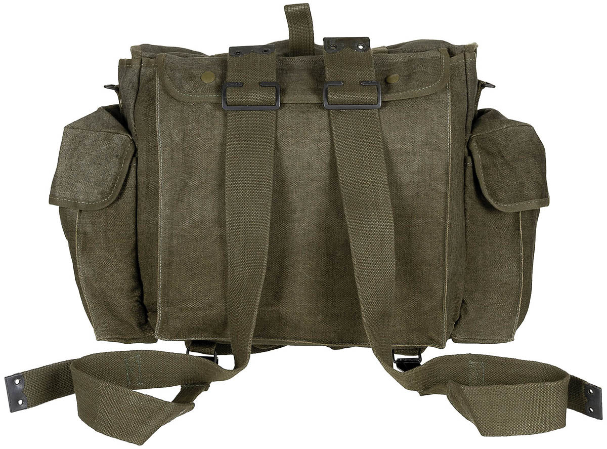 Belg. Rucksack, "Kongo", Canvas, oliv, gebr.