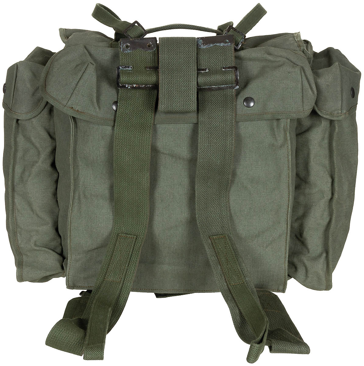 Belg. Rucksack, Canvas, oliv, gebr.