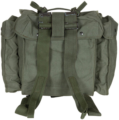Belg. Rucksack, Canvas, oliv, gebr.