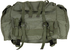 Belg. Rucksack, Canvas, oliv, gebr.