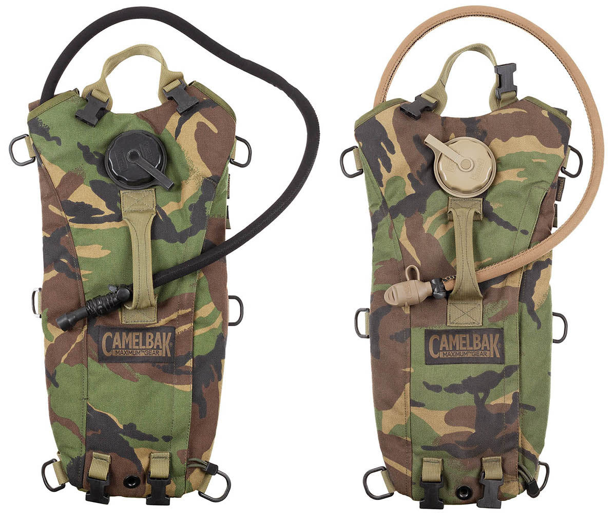 Brit. Trinkrucksack, CAMELBAK, TPU-Beutel, DPM tarn, gebr.