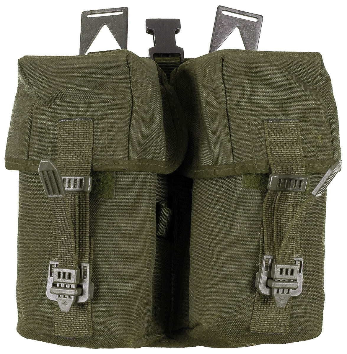 Brit. Magazintasche, doppelt, oliv, gebr.