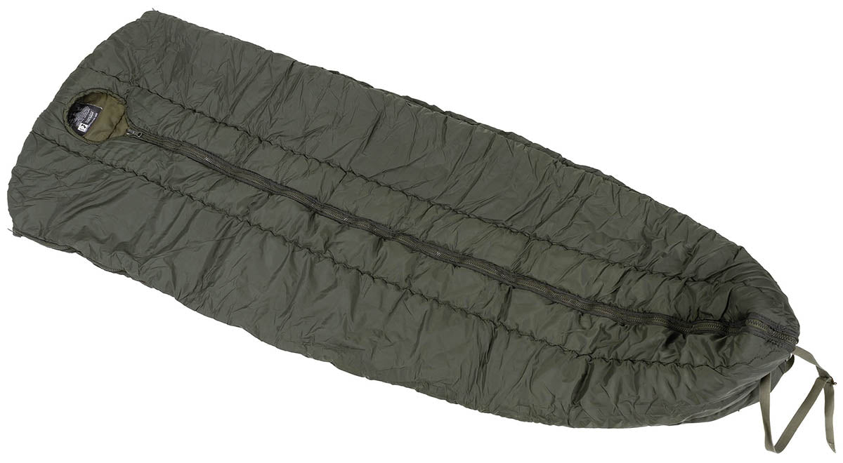 Öster.BH Schlafsack "Goldeck", Mumie, Armöffnung, oliv, gebr.