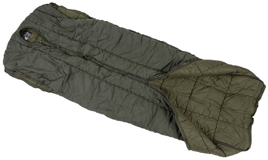 Öster.BH Schlafsack "Goldeck", Mumie, Armöffnung, oliv, gebr.